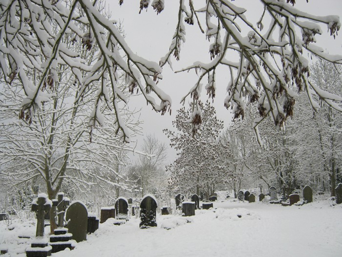 Arnos Vale Cemetery in the snow cr Judy Darley