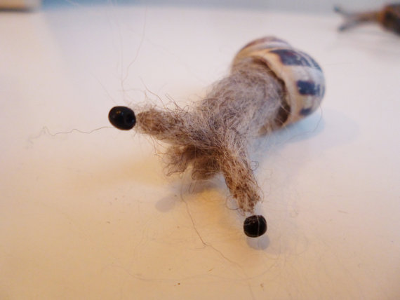 Needle felted snail by JR Simpson