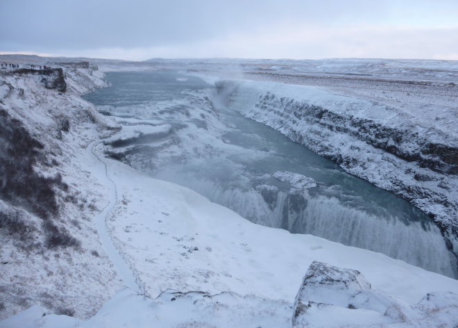 Gullfoss Falls Iceland photo by Judy Darley