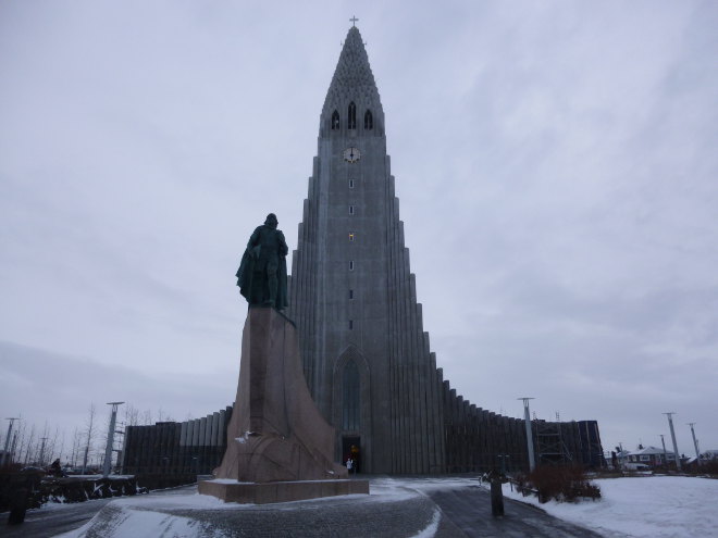 Hallgrímskirkja church, Reykjavik photo by Judy Darley