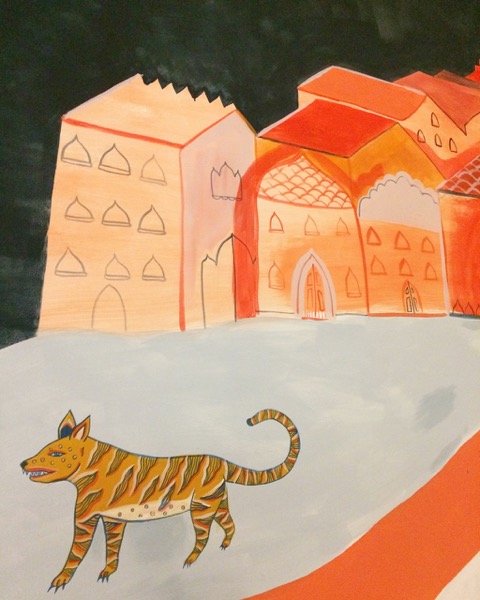 Tiger - Winter Mural by Florence Jackson
