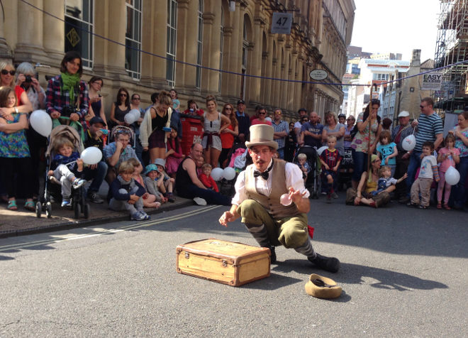 Street performer by Judy Darley