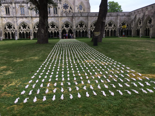 Shrouds of the Somme by artist Rob Heard. Photo by Judy Darley