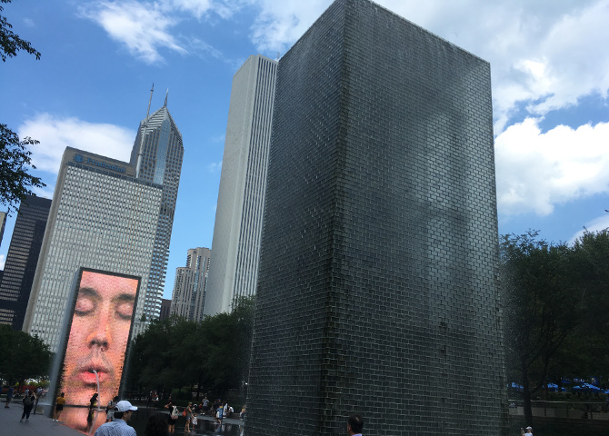 The Crown Fountain by Jaume Plensa. Photo by Judy Darley