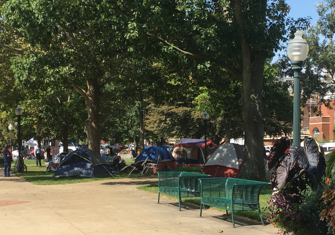 Kalamazoo homeless. Photo by Judy Darley