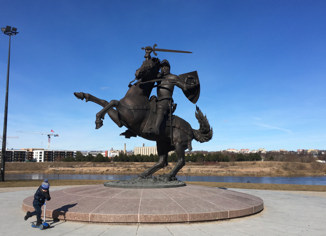 The Freedom Warrior. Kaunas Lithuania. Photo by Judy Darley