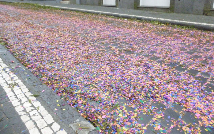 Azores post religious festival. Photo by Judy Darley