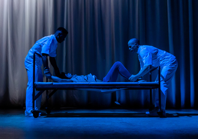 EQUUS. Ira Mandela Siobhan, Ethan Kai (Alan Strang) and Keith Gilmore. Image The Other Richard