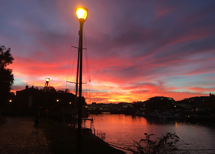 Bristol Docks sunset by Judy Darley