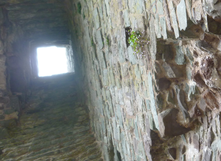 Laugharne Castle tower interior by Judy Darley