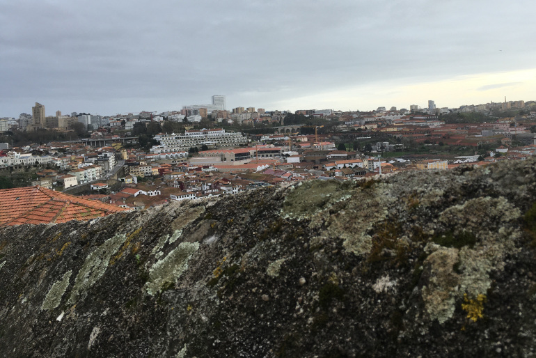 Porto craggy walls by Judy Darley