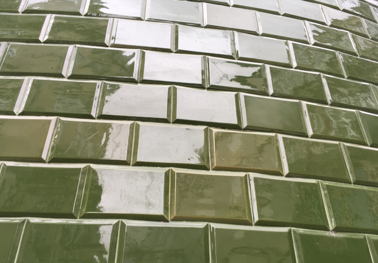 Porto green tiles by Judy Darley