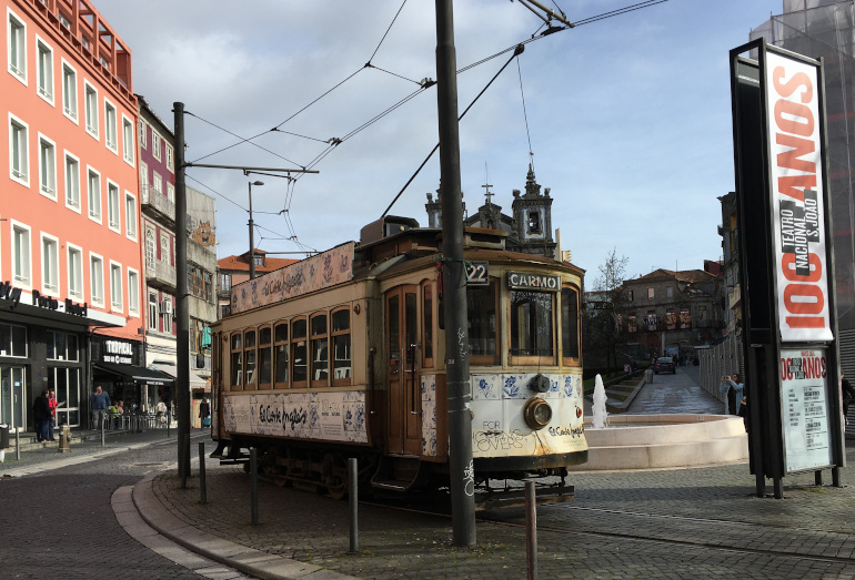 Porto tram by Judy Darley