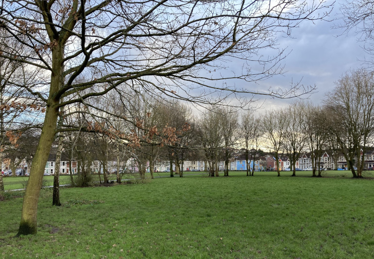 Victoria Park ghost-pond by Judy Darley