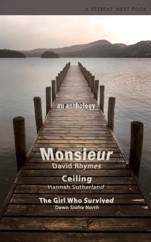 Monsieur_Front Cover. Shows a jetty reaching into water in sepia tones.