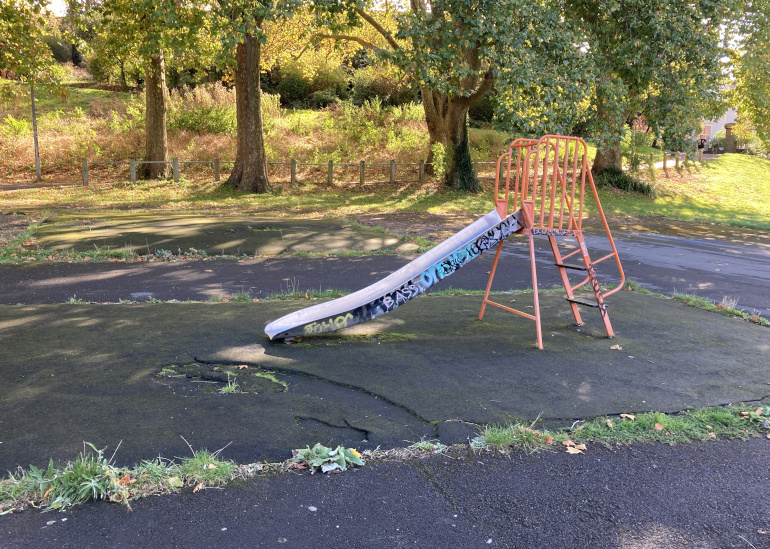 Slide at Victoria Park. Photo by Judy Darley