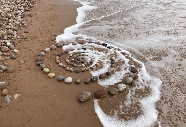 Ammonite on Sidmouth Beach_Photo by Judy Darley